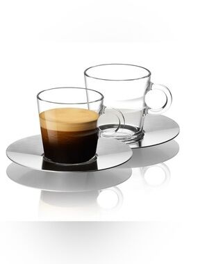 NIB Nespresso 2 View Espresso Cups and Saucers